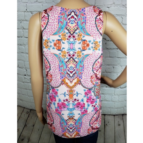 Tabitha Webb Floral Paisley Sleeveless Blouse - Picture 3 of 5